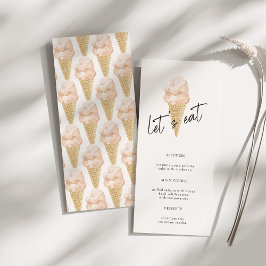 Menú Moda Agua Moderna Hielo Crema Ducha De Novias