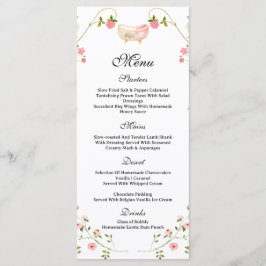 Menú Moda de flores silvestres Floral Lush Boho White b