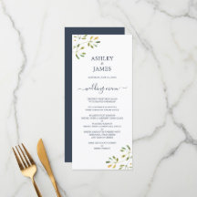Moda Eucalyptus Foliage Boda blanco azul oscuro