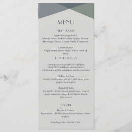 Menú Moda Resumen de la Marina Geométrica Dusty Blue