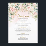 Menú Moda rosa rosa pastel color verde sage boda de oro<br><div class="desc">Nuestra exquisita colección de artículos de papelería ofrece una cautivadora mezcla de delicadas rosas rosa pastel, eucalipto fresco y elegantes chispas purpurinas de oro. Esta sofisticada combinación crea una estética impresionante y lujosa, perfecta para añadir un toque de elegancia a cualquier evento. La armoniosa mezcla de elementos botánicos y acentos...</div>