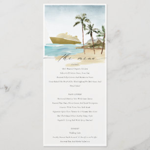 Menú Moda Tropical Seascape Palm Beach Cruise Boda