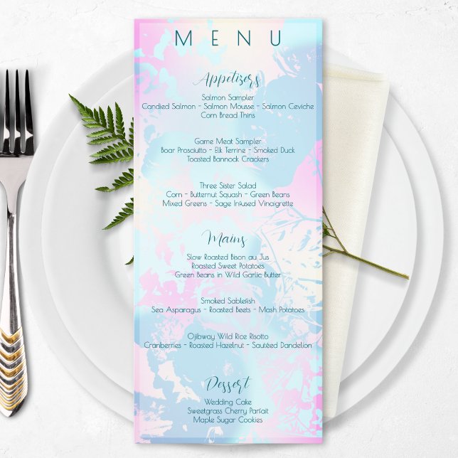 Menú Modern Abstract Pastel Wedding (Subido por el creador)