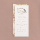 Menú Moderna Boda Minimal Oyster Pearl Beach<br><div class="desc">Los bonitos menús Beachis para su boda o su ostras asadas. Los acentos Pearl y Gold Watercolor le confieren elegancia a la playa. Encuentra artículos coincidentes en mi tienda. Utilice la característica de personalización para editar los detalles.</div>