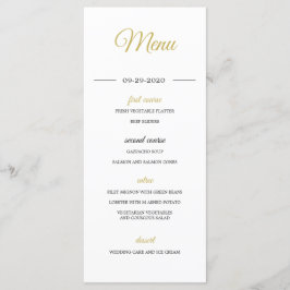 Menú Moderna foto overlay Boda elegante de oro