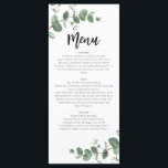 Menú Moderna mínima eucalipto simple y elegante boda m<br><div class="desc">Moderno y minimalista eucalipto simple y elegante menú de bodas</div>