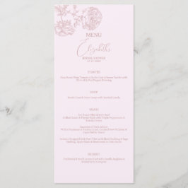 Menú Moderna Moda Toile de Jouy Picnic Bridal Shower