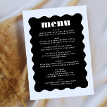 Menú Moderna negrita Boda blanco negro de borde estelop<br><div class="desc">Este diseño es parte de una colección - por favor contáctenme si necesitan algún material de papelería adicional Este diseño moderno es minimalista, pero lúdico, con una ubicación perfecta de texto en blanco y negro, lo que resulta en un aspecto limpio y ordenado. Este diseño es de personalizable a otros...</div>