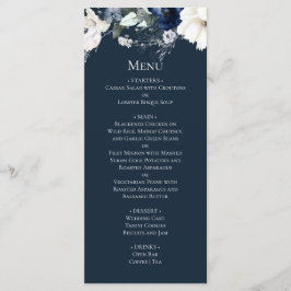 Menú Moderno Boda azul de la Marina