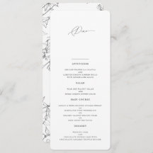 Moderno Boda de Arte de Línea Floral Elegante