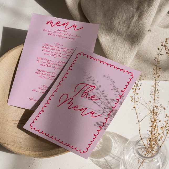 Menú Moderno Boda Retro Whimsical manuscrito (Subido por el creador)
