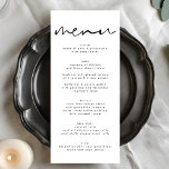 Menú moderno de Bodas en blanco y negro<br><div class="desc">Este diseño es parte de una colección; por favor,  póngase en contacto conmigo si necesita ayuda para encontrar diseños o productos coincidentes; También está disponible en colores alternativos</div>