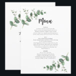 Menú Moderno eucalipto simple y elegante boda<br><div class="desc">Moderno y minimalista eucalipto simple y elegante menú de bodas</div>
