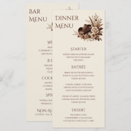 Menú Moderno País Elegante Occidental- Floral