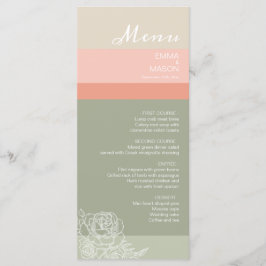 Menú Moderno sabio de coral de metro