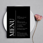 Menú Moderno y elegante Monograma Boda blanco negro<br><div class="desc">Celebre la belleza intemporal del amor con mi exquisito Premium Classic Modern Elegant Names / Monograma Colección de Bodas en blanco y negro. Eleva tu día especial a un nuevo nivel de sofisticación y encanto, mientras te embarcas en tu viaje en pareja. En Phrosne Ras Design Zazzle, entendemos que cada...</div>