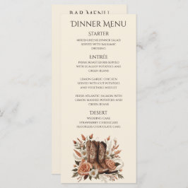 Menú Moderno y elegante País Occidental - Flores