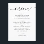 Menú Moderno y simple boda. Guión en blanco y negro<br><div class="desc">Menú boda simple en blanco y negro. Adecuado para cumpleaños,  aniversario y cualquier otro fiesta. Por favor,  contáctame si necesitas artículos adicionales.</div>