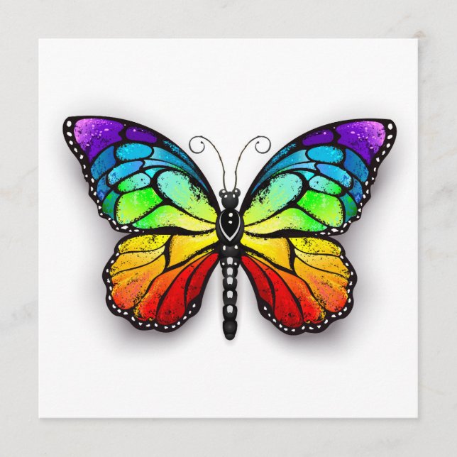 Menú Monarca de mariposa arcoiris (Anverso)