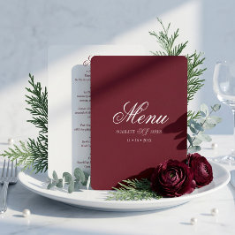 Menú Monograma de parejas editable clásico moderno boda