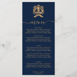 Menú Monograma del mapa mundial de Escudos de oro de la