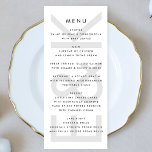 Menú Monograma simple blanco negro ultraconservador<br><div class="desc">menú delgado para coincidir con la colección *si desea más opciones de papel este diseño se puede transferir a un programa delgado *o para más ayuda póngase en contacto conmigo</div>