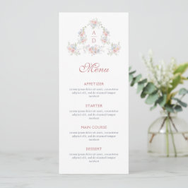 Menú Monogramas de Boda de cuadros de personas Pastel