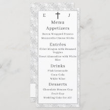 Monogramo católico de encaje blanco