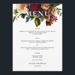 Menú Moody Floral Burgundy cena Boda<br><div class="desc">Moody Burgundy Floral Boda Collection, una cautivadora fusión de tonos profundos y ricos. Con variantes en azul marino, esmeralda y negro gótico, esta colección es perfecta para cualquier tema boda de color joya. Desde invitaciones encantadoras hasta papelería coordinada, nuestros diseños captan la esencia del romance y el drama. Eleva tu...</div>