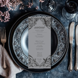 Menú Murciélago victoriano hasta la muerte Boda negro y