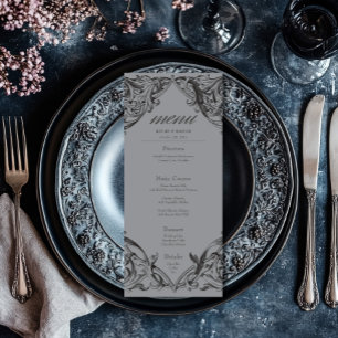 Menú Murciélago victoriano hasta la muerte Boda negro y