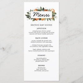 Menú Naranja A Little Cutie está en camino a Baby Showe