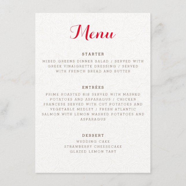 Menú Naranja púrpura Boho Boda de floración silvestre (Anverso)