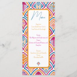 Menú Naranja rosa Boda de ventilador de decoración Verd