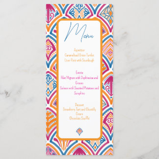 Menú Naranja rosa Boda de ventilador de decoración Verd