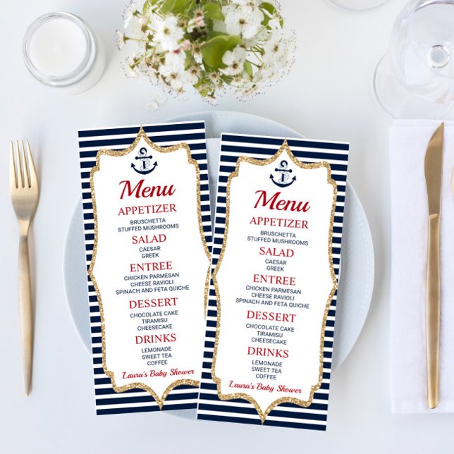 Menú Nautical Baby Shower Food (Subido por el creador)