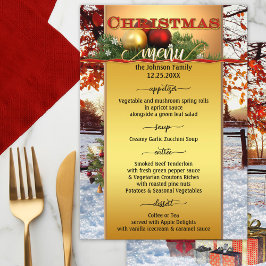 Menú Navidades artísticos de oro festivo