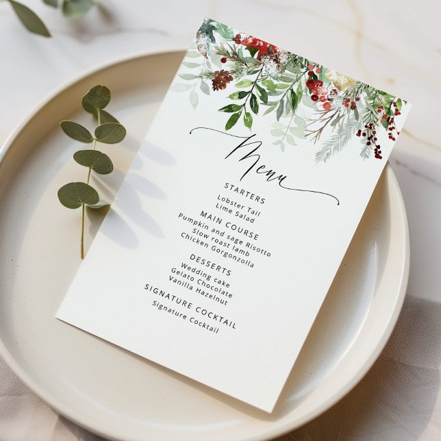 Menú Navidades boda de invierno de siempre verde (Subido por el creador)