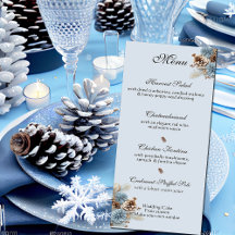 Navidades de Bodas de Invierno Pinecones Blue Brow