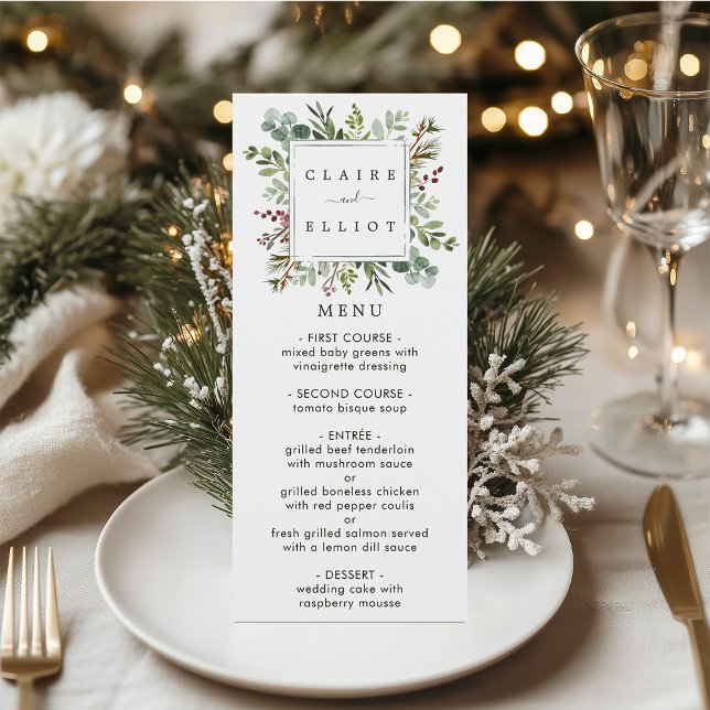Menú Navidades de la vegetación botánica Boda Verde de  (Subido por el creador)