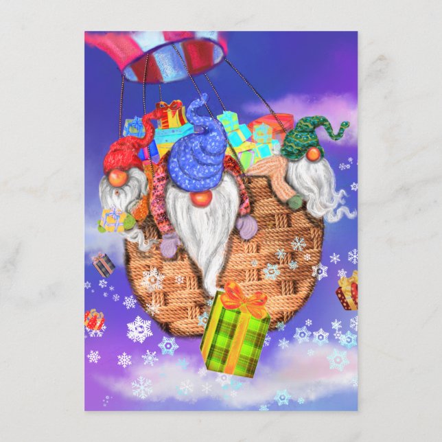 Menú navidades Gnomes eith Balloon Da Regalos (Reverso)
