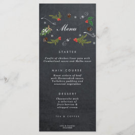 Menú navidades rústicos cartas de boda de vacaciones