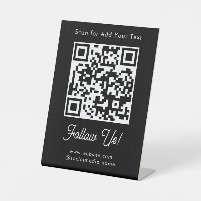 Menú Negocio Código QR Escáner Soporte Señal (Anverso)