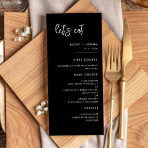 Menú Negro contemporáneo Comamos boda