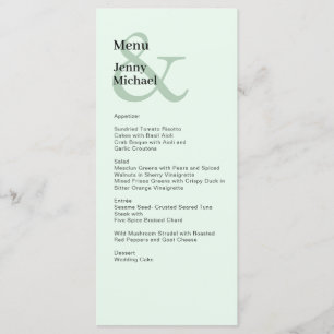 Menú negro simple y ligero