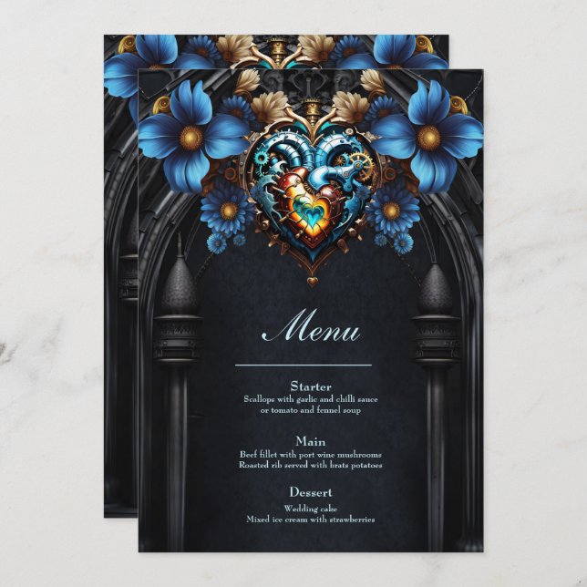 Menú Noble corazón de vapor (Anverso / Reverso)