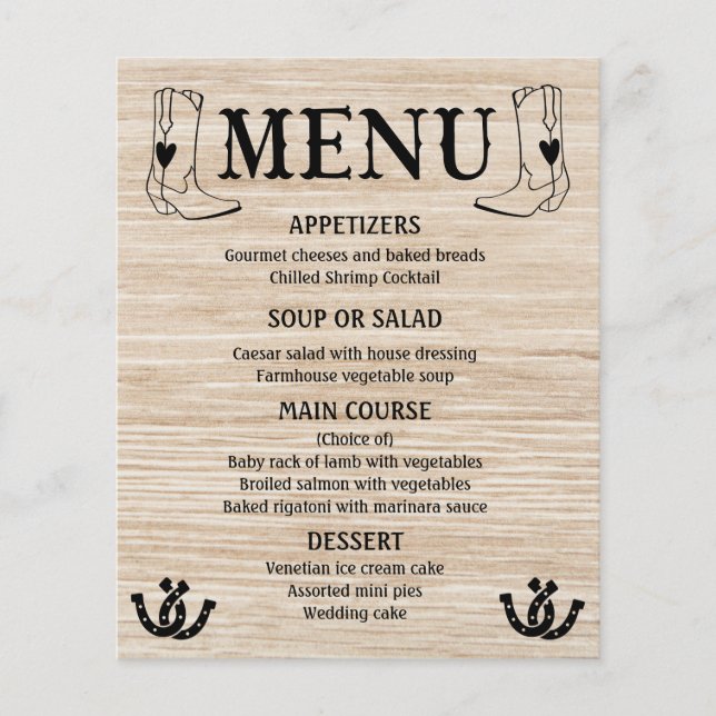 Menú Occidental Boots Country Wedboy Boots Wood (Anverso)