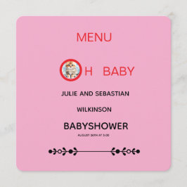 Menú Oh Baby Cat Imagen Ducha de Bebé 