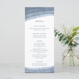 Menú Ombre azul de pizarra | Boda Minimalista del Boho