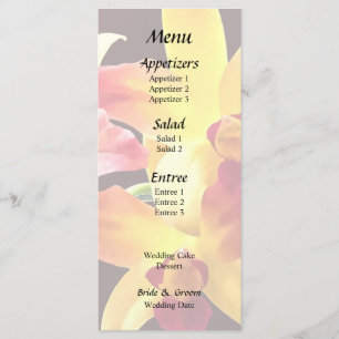 Menú Orquídeas Amarillas y Marrones Brassolaeliocattley
